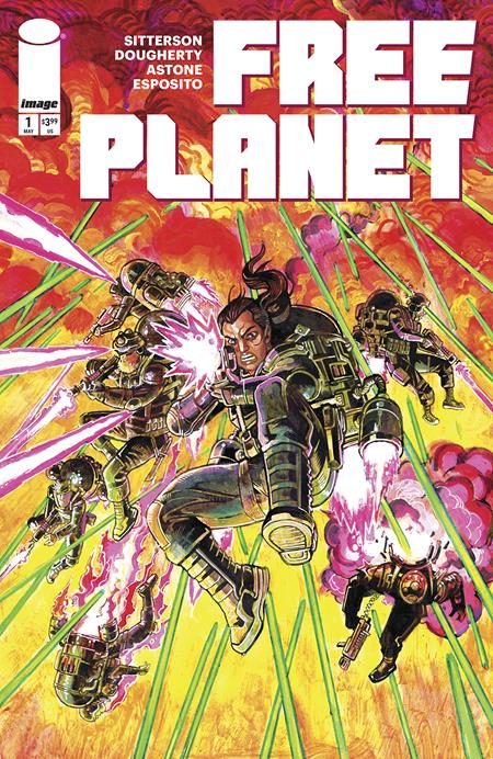 FREE PLANET #1 CVR B JED DOUGHERTY ACTION VARIANT