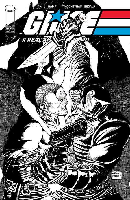 GI JOE A REAL AMERICAN HERO #313 CVR B ANDY KUBERT B&W VARIANT