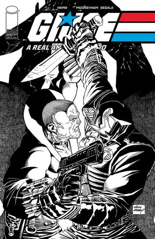 GI JOE A REAL AMERICAN HERO #313 CVR B ANDY KUBERT B&W VARIANT