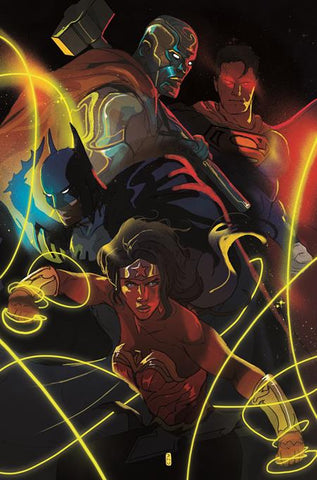 JUSTICE LEAGUE UNLIMITED #4 CVR B CHRISTIAN WARD CARD STOCK VARIANT
